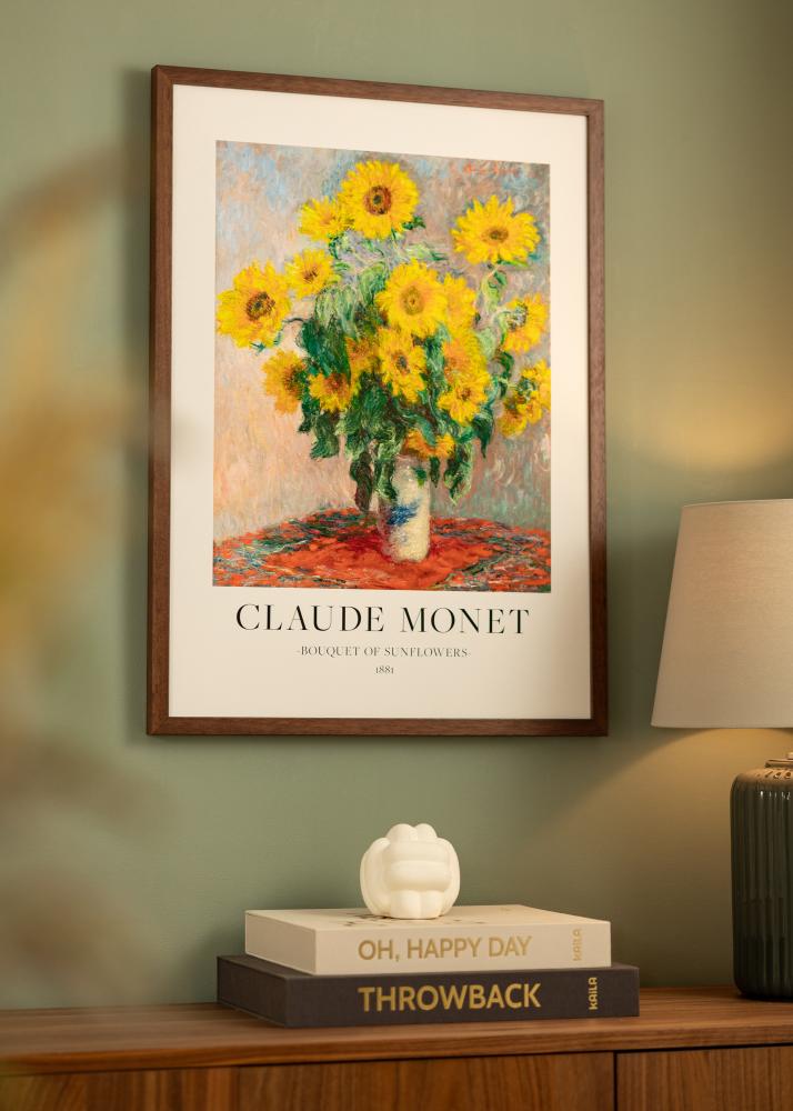 Ramme Hermes Teak 60x90 cm - Passepartout Hvit 50x75 cm