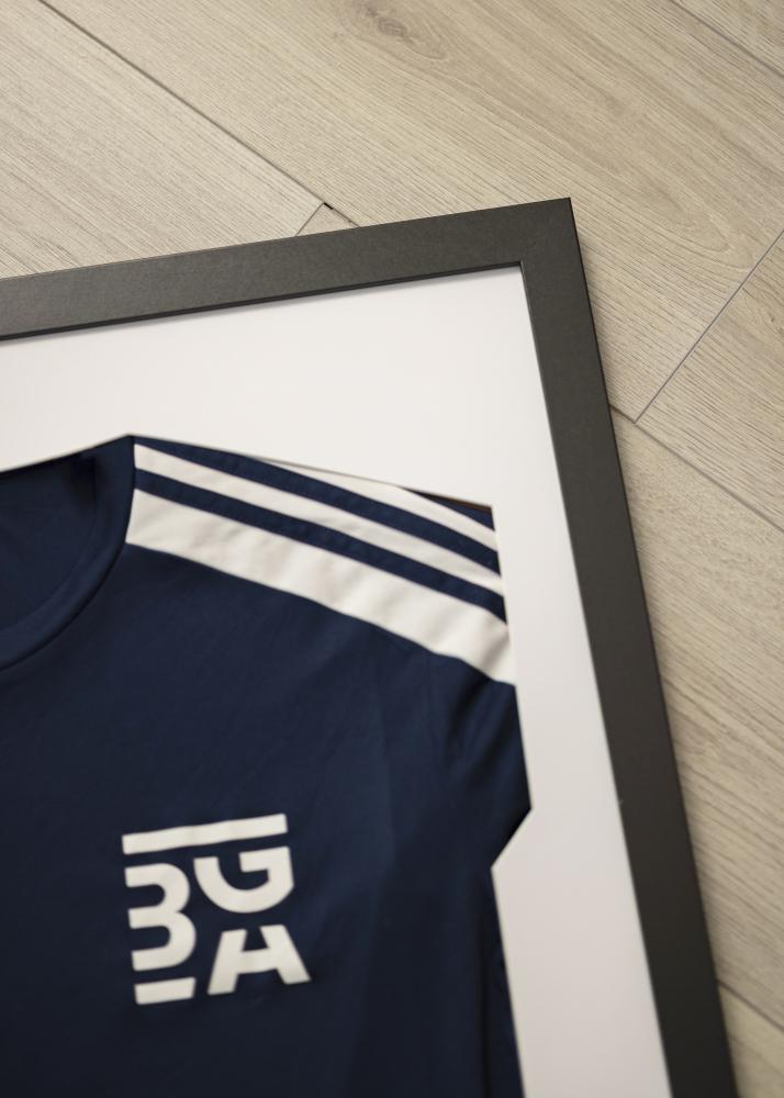 Ramme Jersey Box Akrylglass Svart/Hvit 60x80 cm