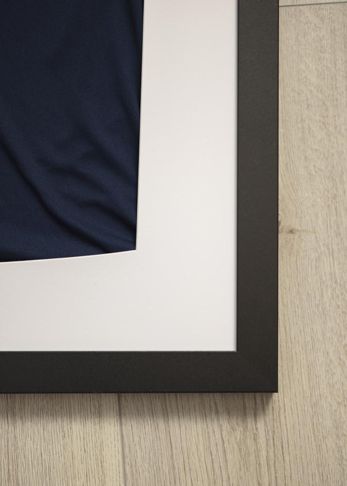 Ramme Jersey Box Akrylglass Svart/Hvit 60x80 cm