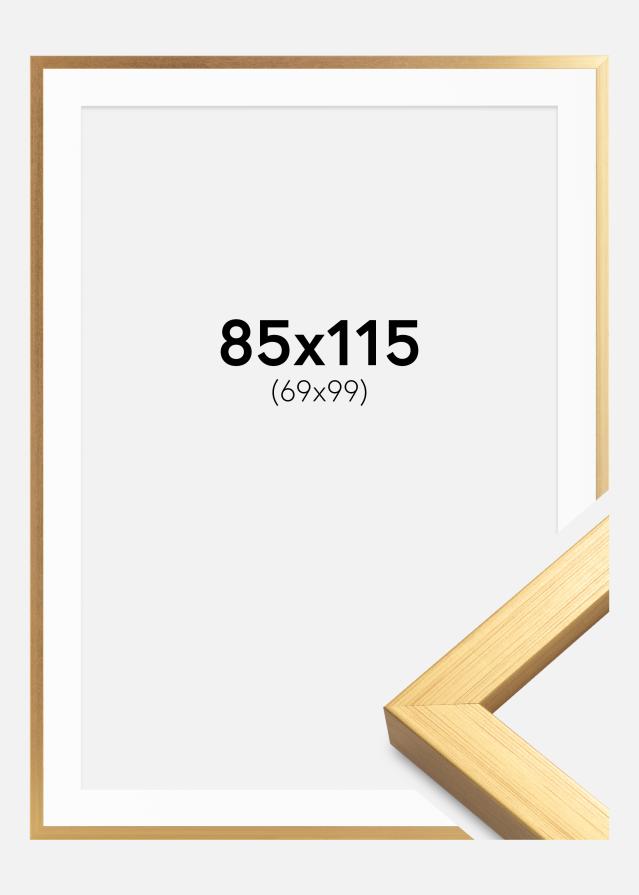 Blocky Gull 85x115 cm - Passepartout Hvit 70x100 cm