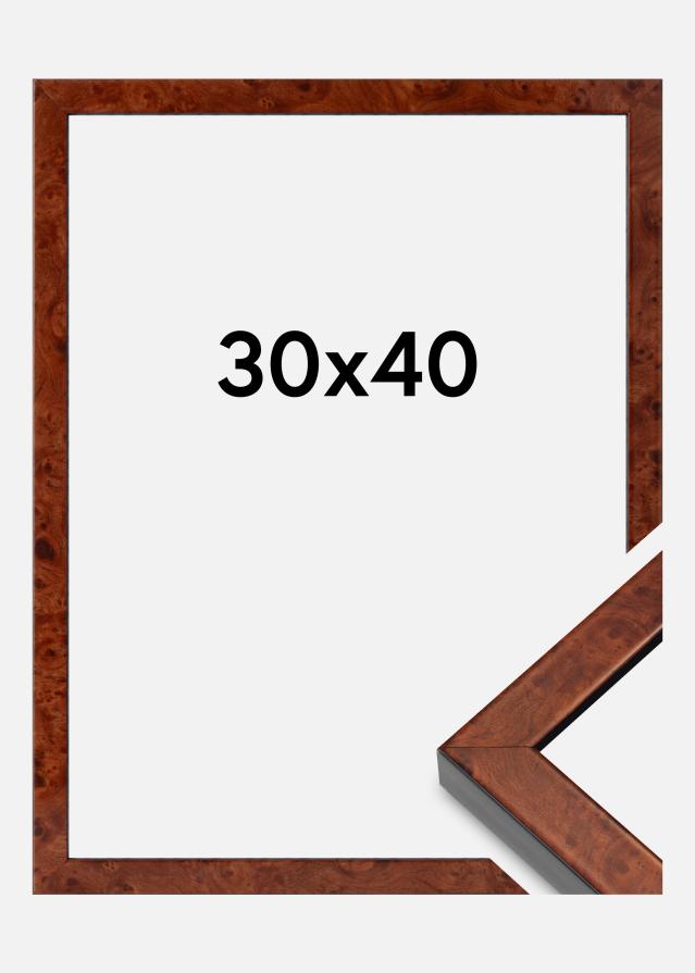 Ramme Hermes Akrylglass Burr Walnut 30x40 cm