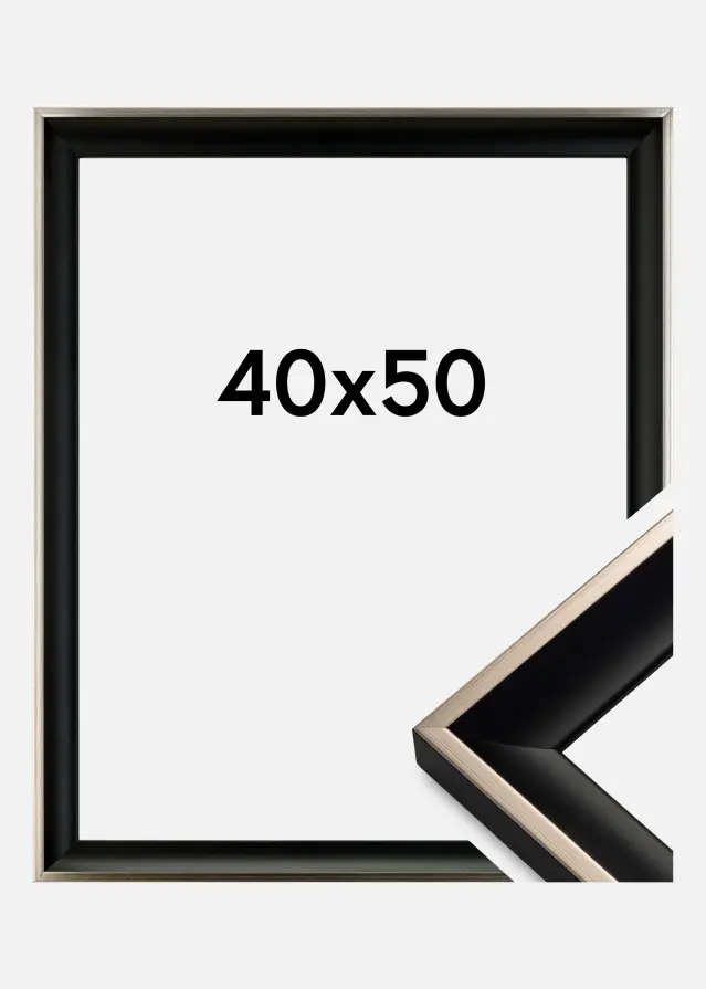 Ramme Öjaren Svart-Sølv 40x50 cm
