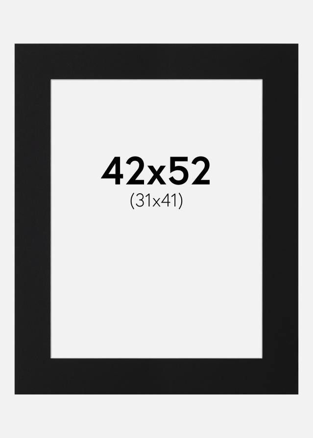 Passepartout Svart Standard (Hvit kjerne) 42x52 cm (31x41)