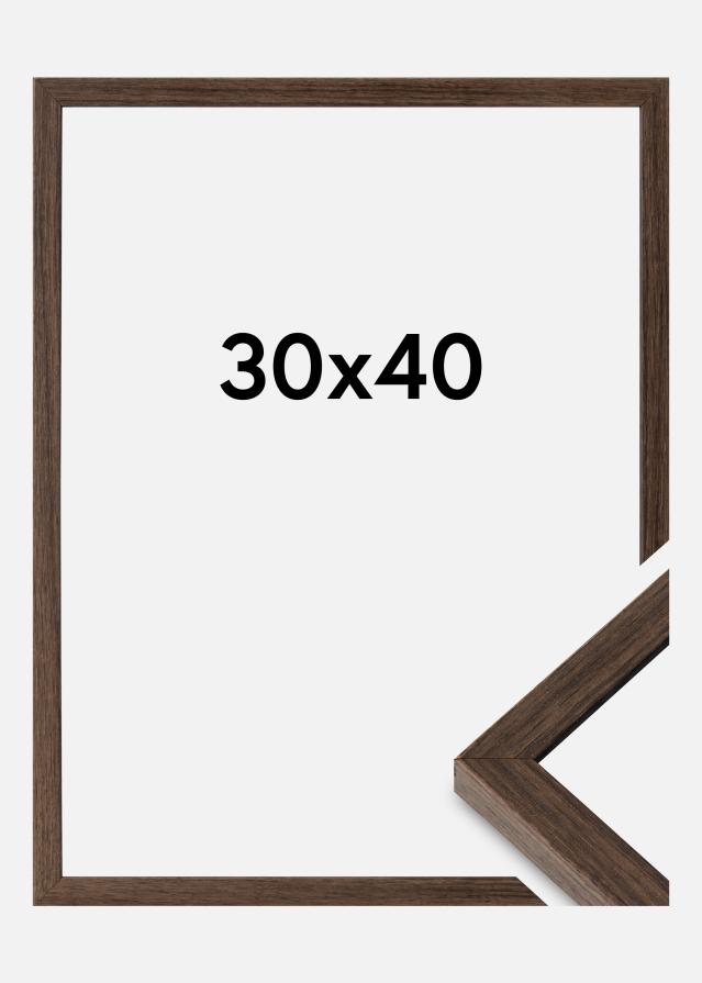 Ramme Ares Akrylglass Valnøtt 30x40 cm