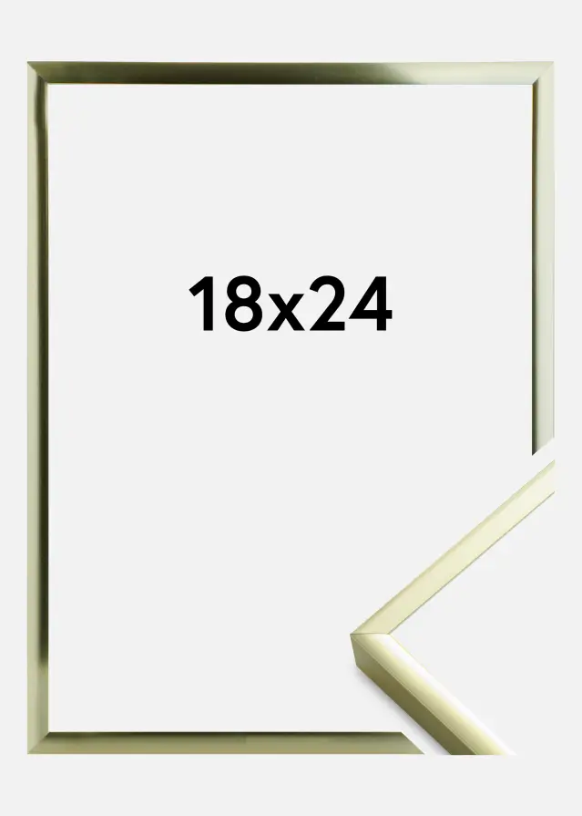 Ramme Poster Aluminum Gold 18x24 cm