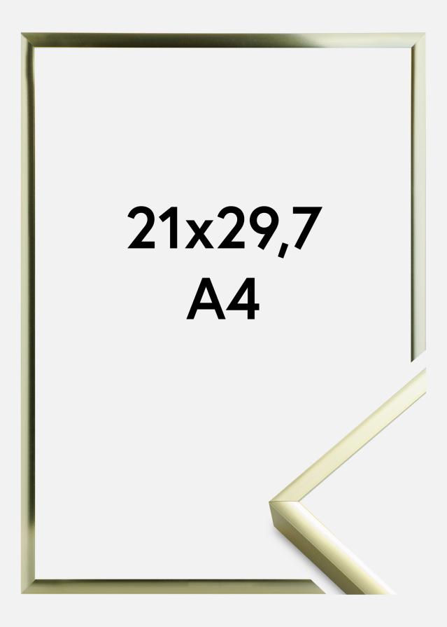 Ramme Poster Aluminum Gold 21x29,7 cm (A4)