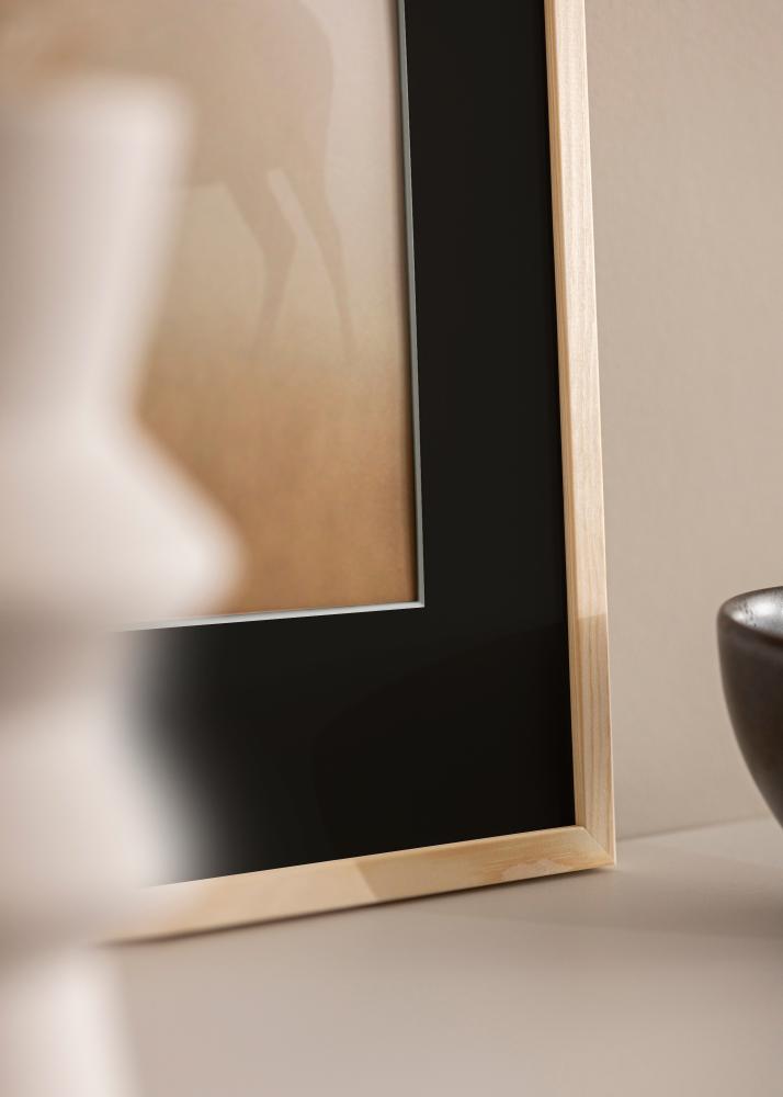 Ramme Galant Furu 30x30 cm - Passepartout Svart 8x8 inches