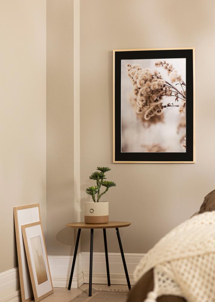 Ramme Galant Furu 30x30 cm - Passepartout Svart 8x8 inches