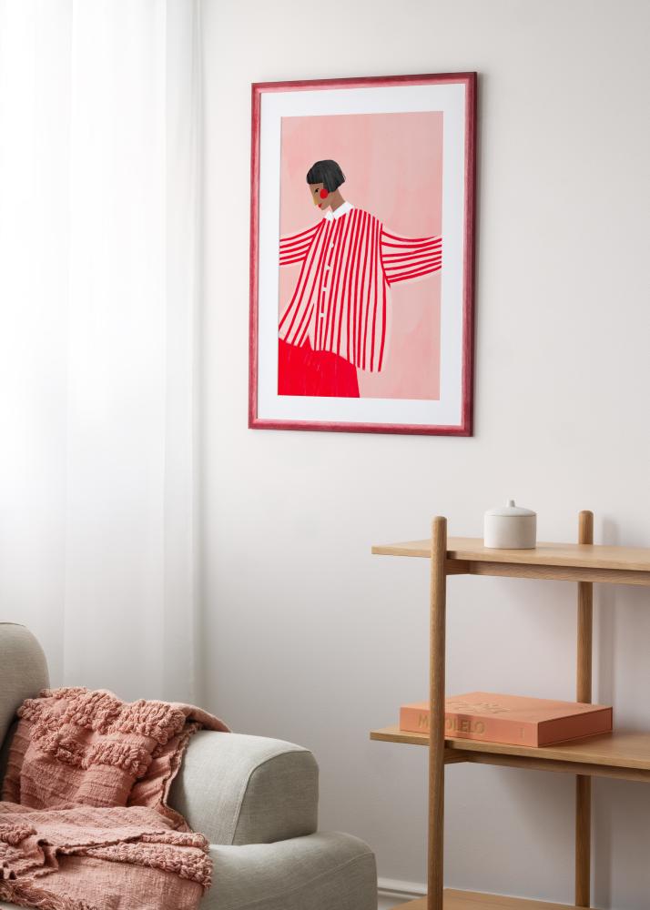 Ramme Cornwall Akrylglass Mørkerød 30x30 cm