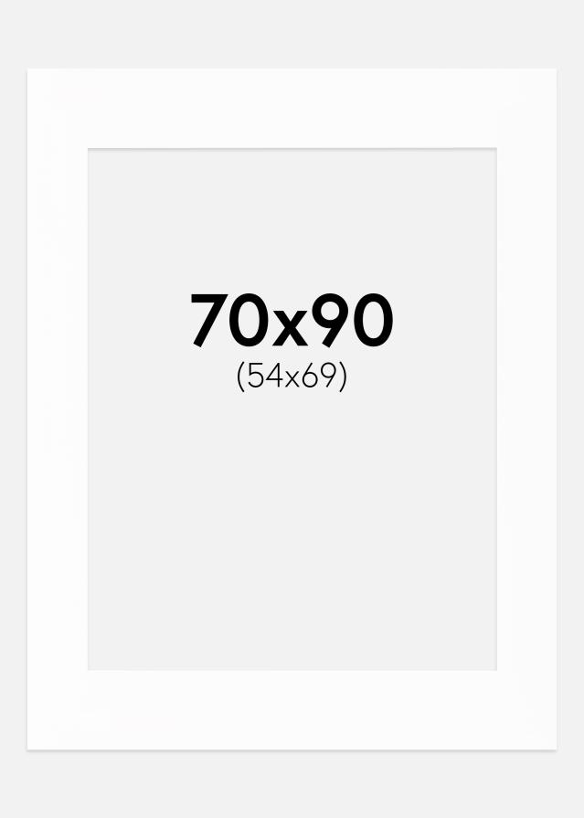 Passepartout Hvid (Hvid kerne) 70x90 cm (54x69)