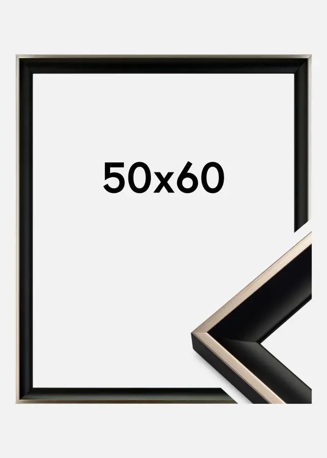 Ramme Öjaren Akrylglass Svart-Sølv 50x60 cm