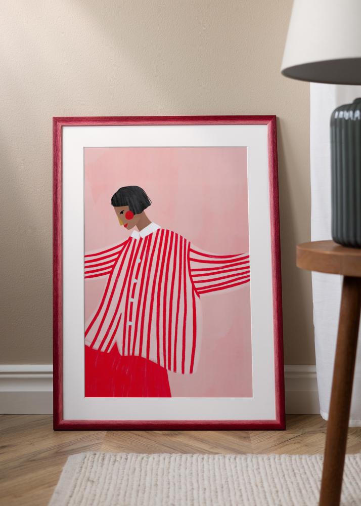 Ramme Cornwall Akrylglass Mørkerød 30x30 cm