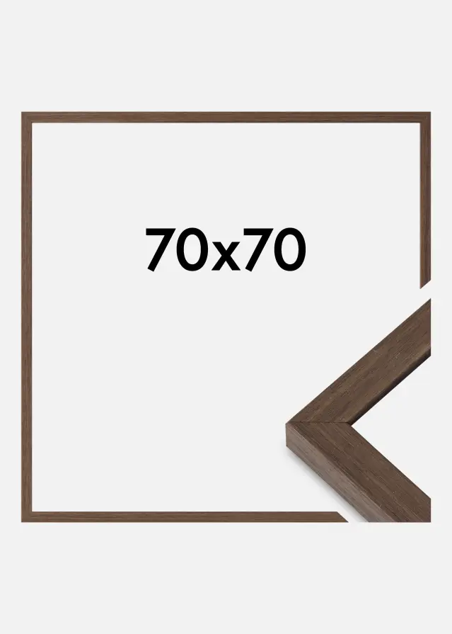 Ramme Hermes Akrylglass Valnøtt 70x70 cm