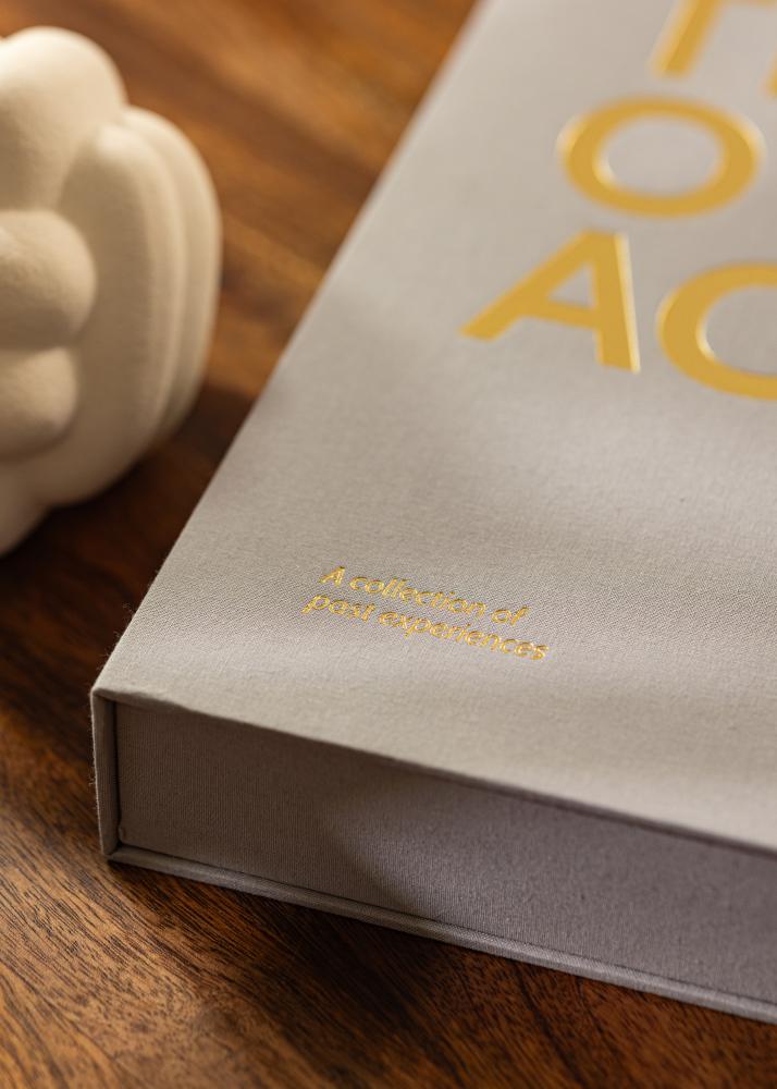 KAILA THROWBACK Grey - Coffee Table Photo Album (60 Svarte Sider / 30 Ark)