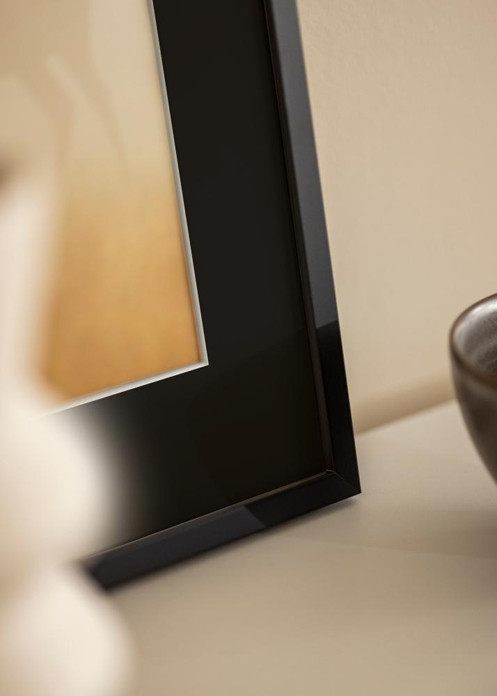 Ramme E-Line Svart 30x40 cm - Passepartout Svart 21x29,7 cm (A4)