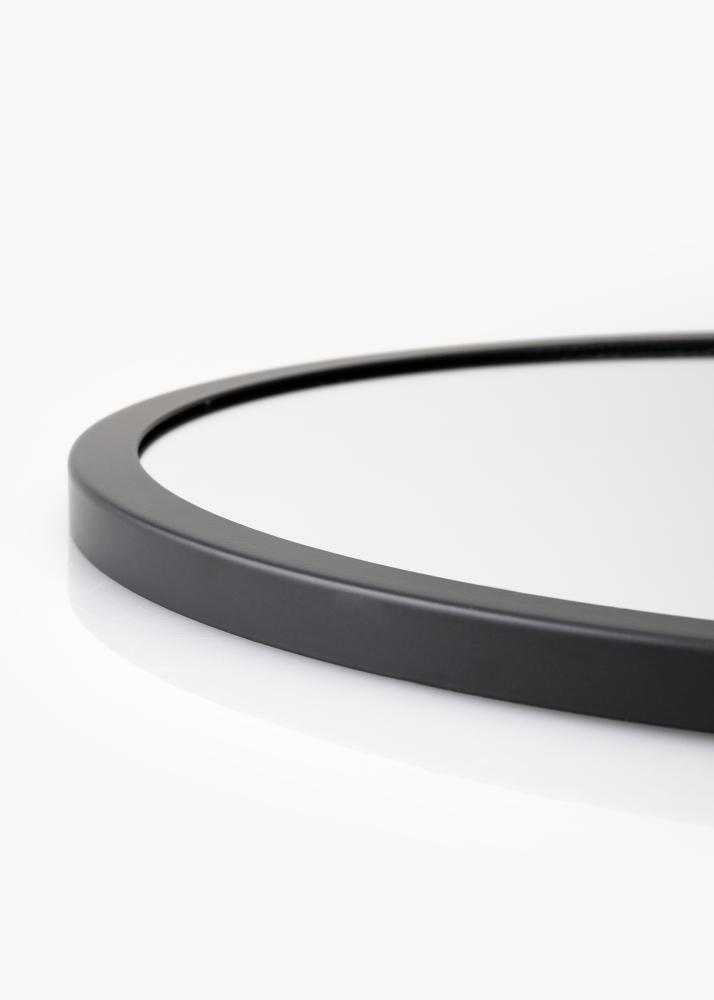 KAILA Rundt Speil Rope - Svart 30 cm Ø