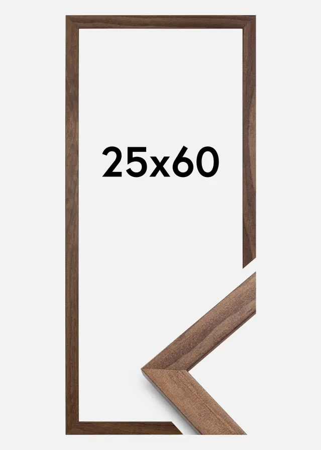 Ramme Stilren Akrylglass Valnøtt 25x60 cm