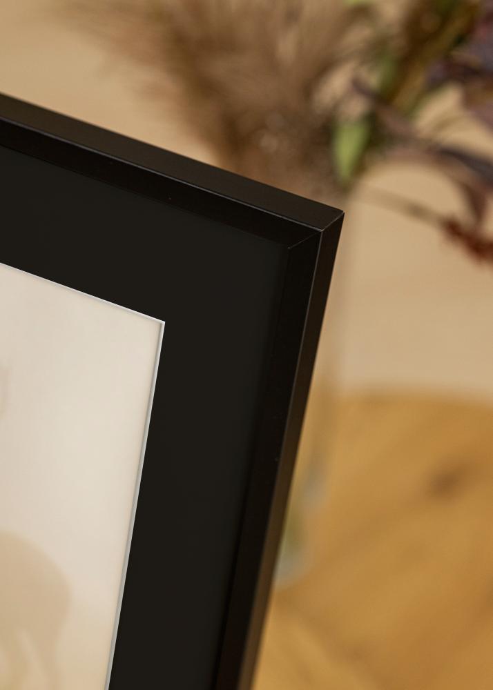 Ramme E-Line Svart 30x40 cm - Passepartout Svart 21x29,7 cm (A4)