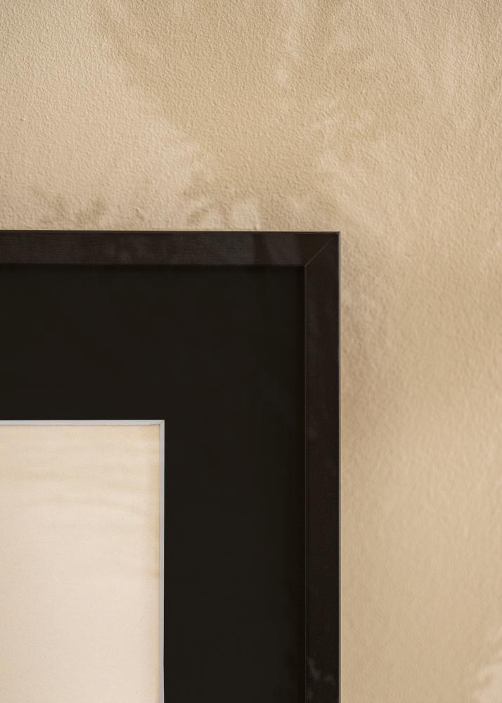 Ramme E-Line Svart 30x40 cm - Passepartout Svart 21x29,7 cm (A4)