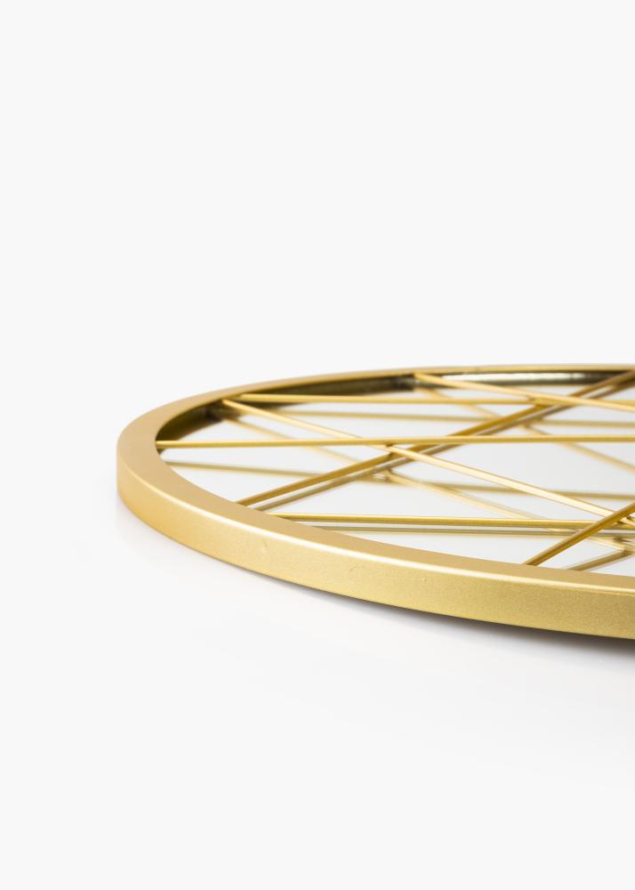 KAILA Rundt Speil Triangles - Gull 55 cm Ø