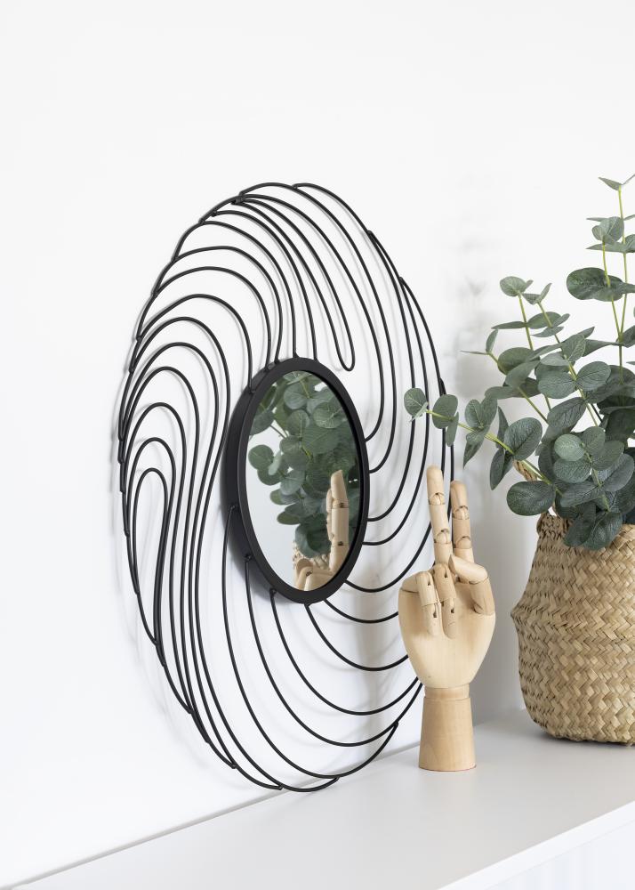 KAILA Speil Storm - Svart 50 cm Ø