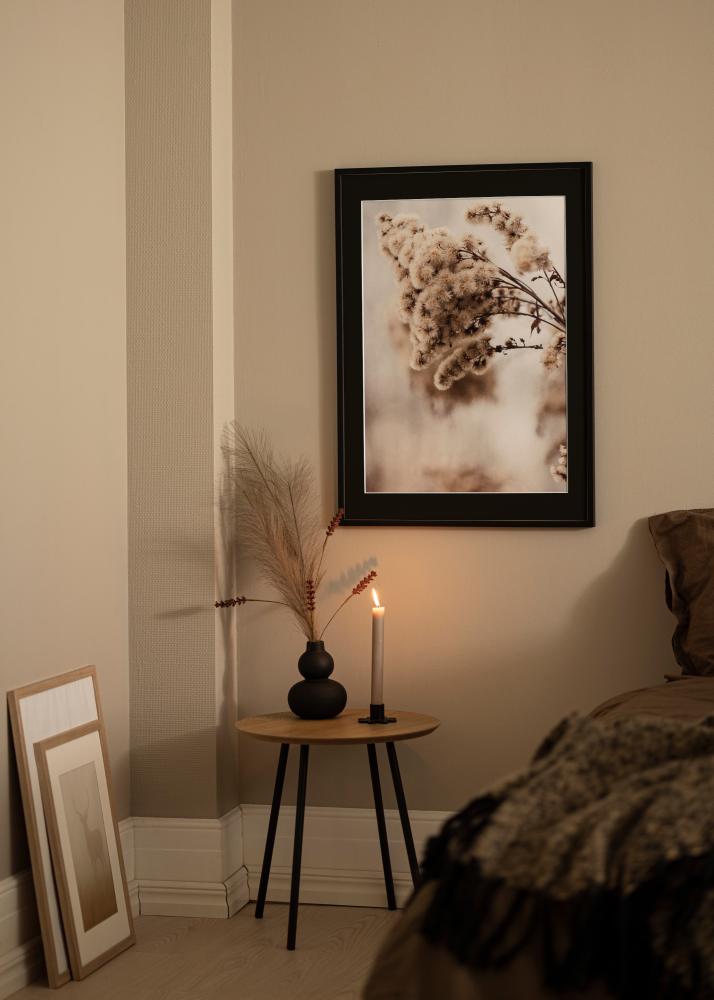 Ramme E-Line Svart 30x40 cm - Passepartout Svart 21x29,7 cm (A4)