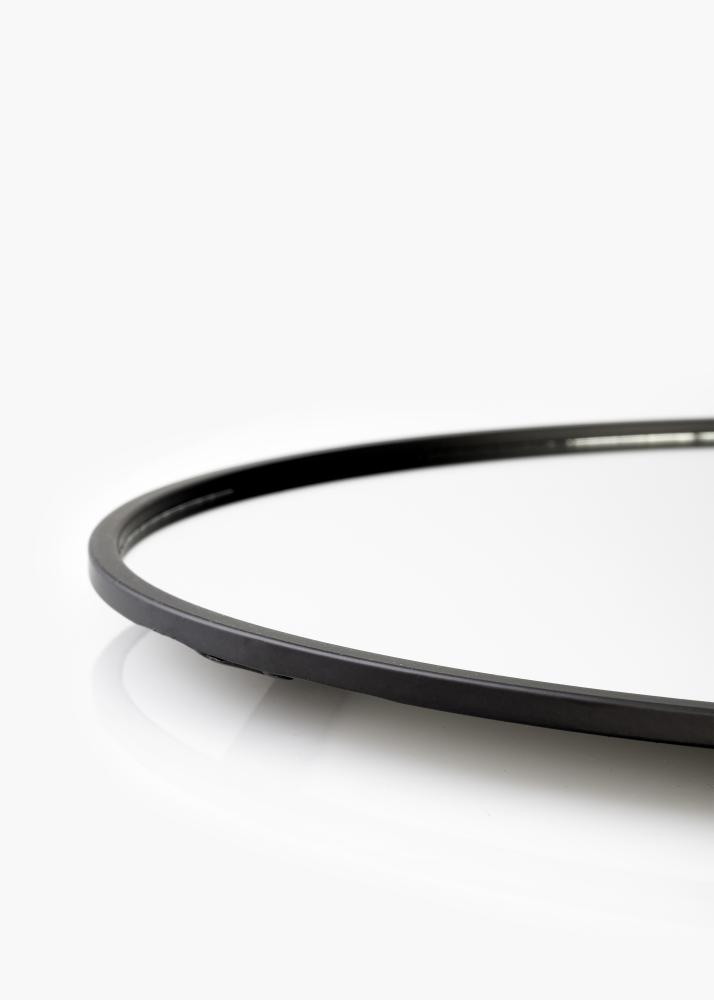 KAILA Rundt Speil med hylle - Svart 35x55 cm