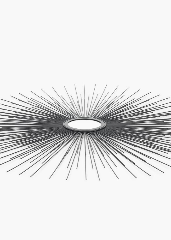 KAILA Rundt Speil Sunrays - Svart 80 cm Ø