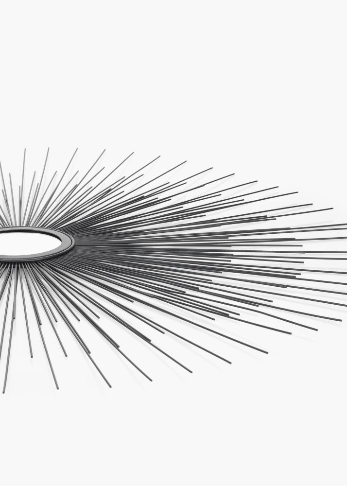 KAILA Rundt Speil Sunrays - Svart 80 cm Ø