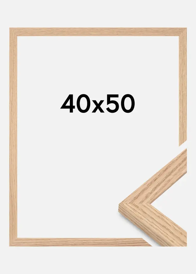 Ramme Tidlös Akrylglass Massiv Eik 40x50 cm