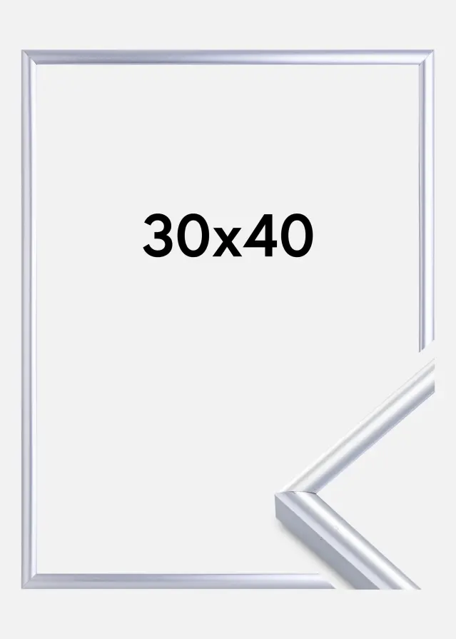 Ramme Victoria Akrylglass Sølv 30x40 cm
