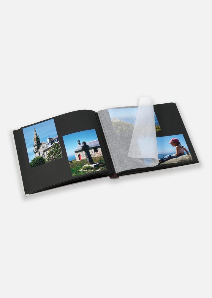 Black & White Grå - 26x25 cm (50 Sorte sider)