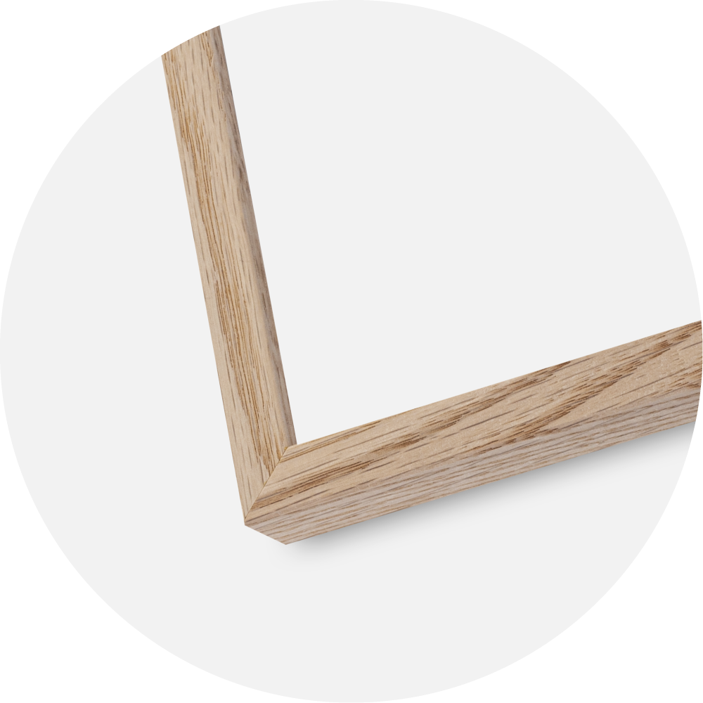 Ramme E-Line Wide Eik 70x100 cm - Passepartout Svart 59,4x84 cm (A1)