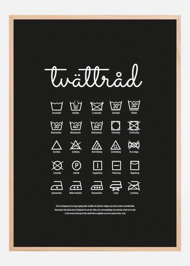 Tvättråd - Svart Plakat
