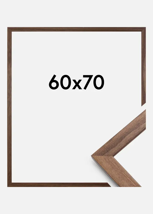 Ramme Stilren Akrylglass Valnøtt 60x70 cm
