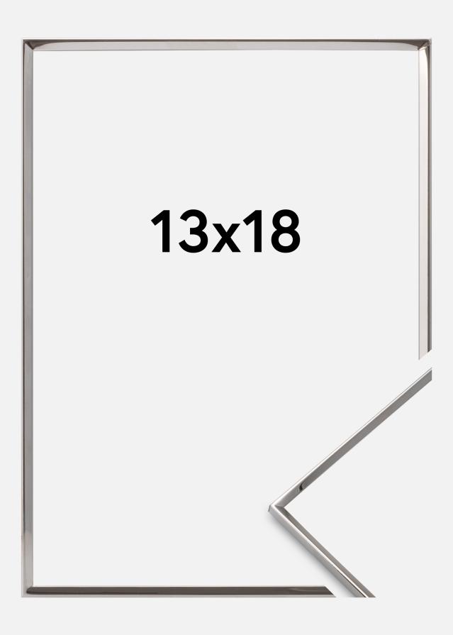 Ramme Slät Metall Sølv 13x18 cm