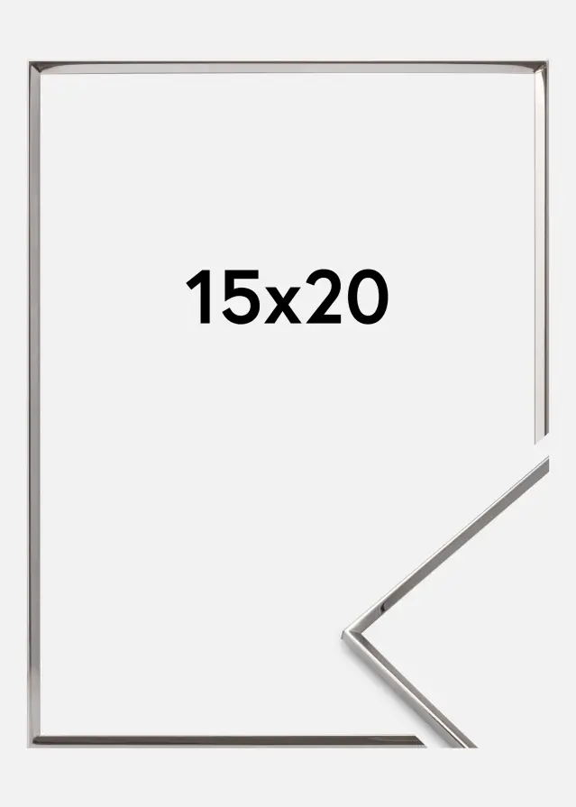 Ramme Slät Metall Sølv 15x20 cm