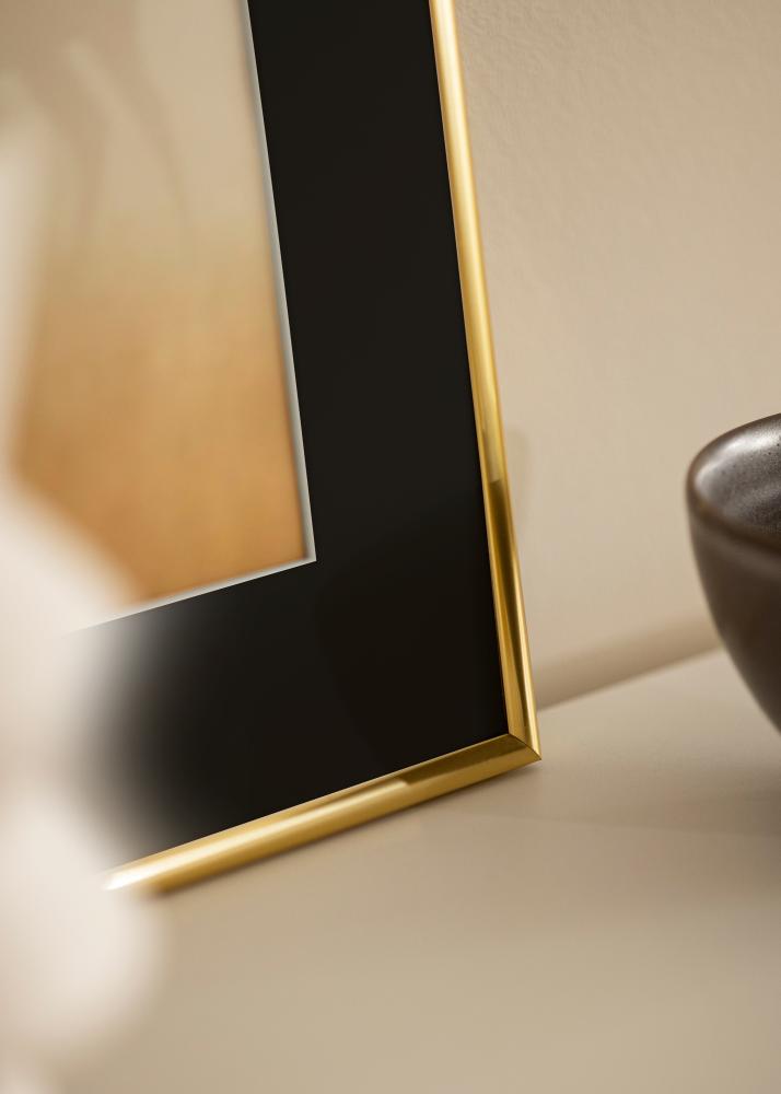 Ramme Victoria Gull 50x70 cm - Passepartout Svart 33x56 cm