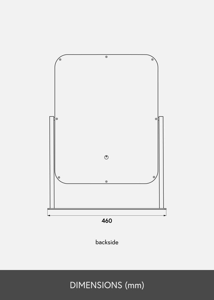 KAILA Sminkespeil III Svart - 45x60 cm