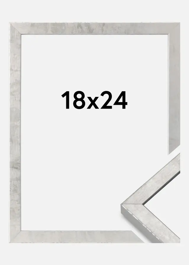Ramme Ares Akrylglass Sølv 18x24 cm