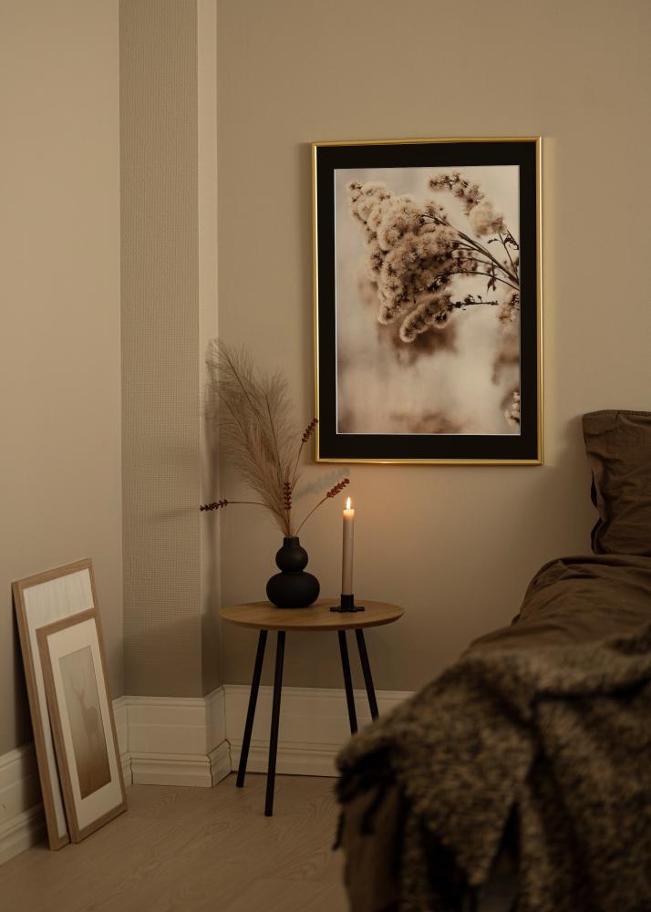 Ramme Victoria Gull 50x70 cm - Passepartout Svart 33x56 cm