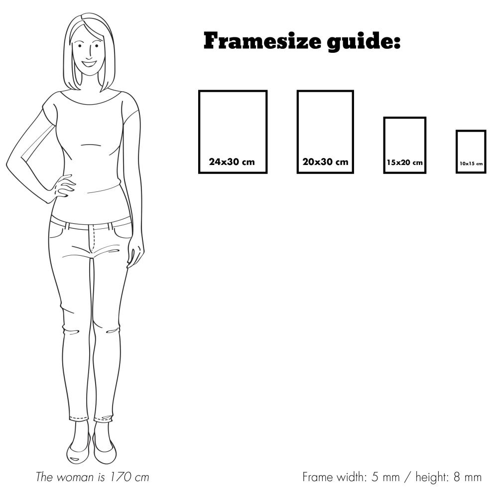 Ramme Rosen Metall Sølv 10x13 cm