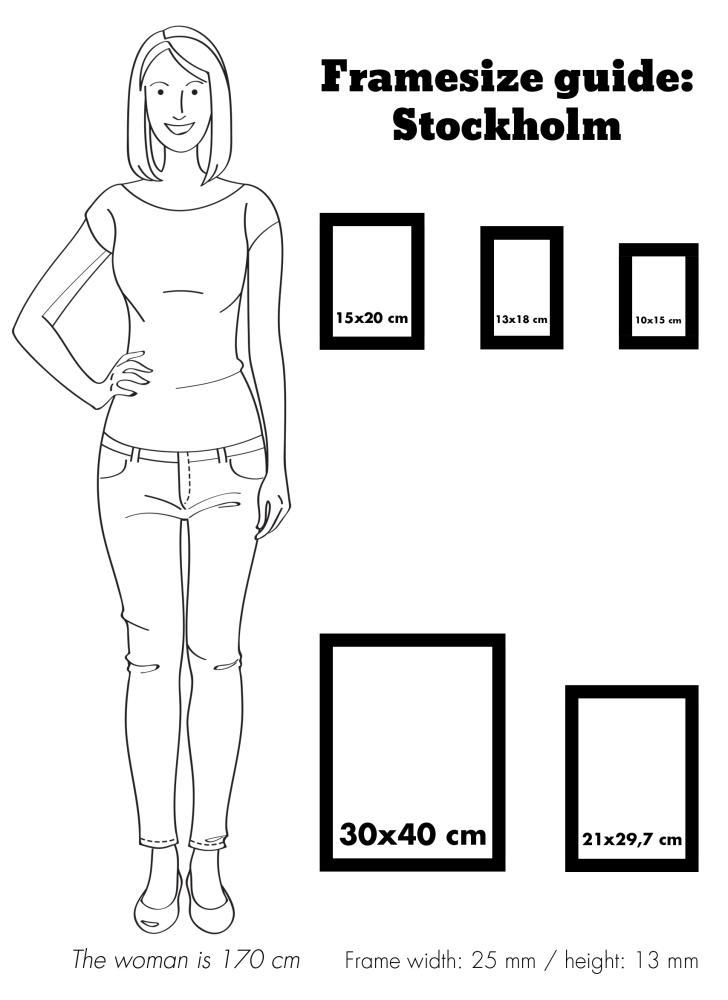 Ramme Stockholm Hvit 13x18 cm