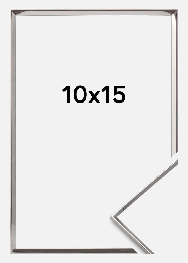 Ramme Slät Metall Sølv 10x15 cm