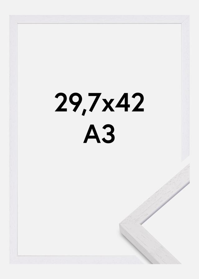 Ramme Glendale Matt Antirefleksglass Hvit 29,7x42 cm (A3)