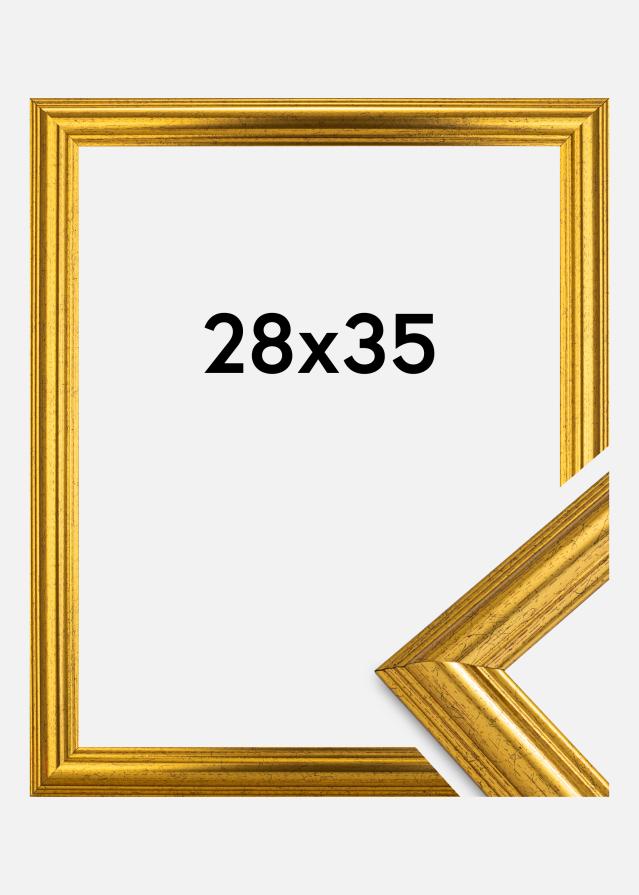 Ramme Västkusten Akrylglass Gull 28x35 cm