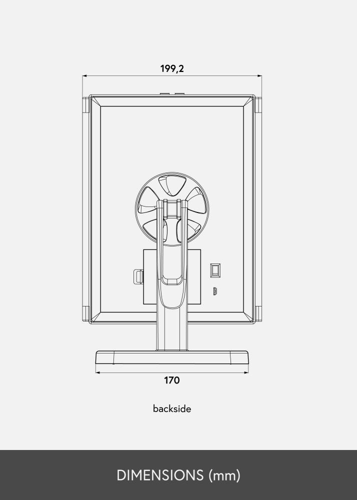 KAILA Sminkespeil Fold II Svart - 38x25 cm