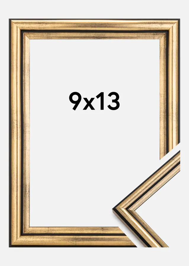 Ramme Horndal Akrylglass Gull 9x13 cm