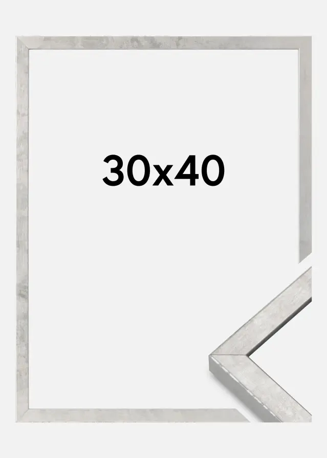 Ramme Ares Akrylglass Sølv 30x40 cm