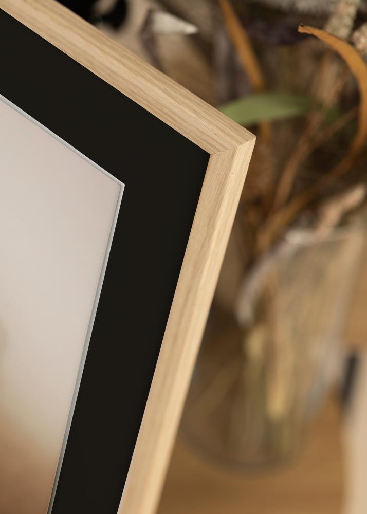 Ramme Edsbyn Eik 40x60 cm - Passepartout Svart 30x50 cm